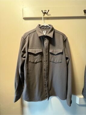 GAP Men's Gray Fleece Shirt Jacket